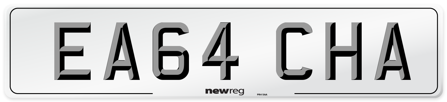 EA64 CHA Number Plate from New Reg